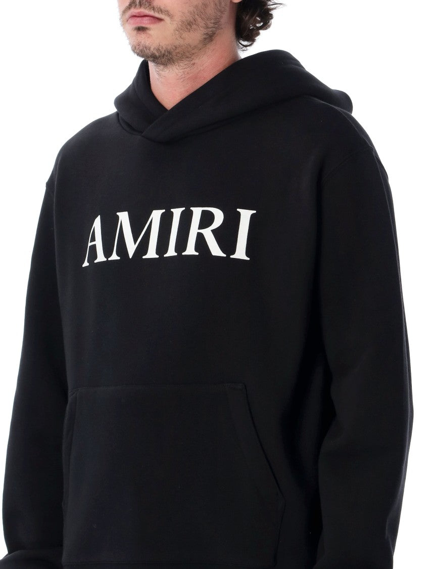 Amiri Core Logo Black Cotton Relaxed Fit Hooded Sweatshirt
