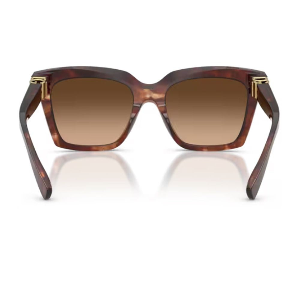 Dolce & Gabbana Dg4498 Dg Hinge Square Dark Red Havana Acetate Sunglasses