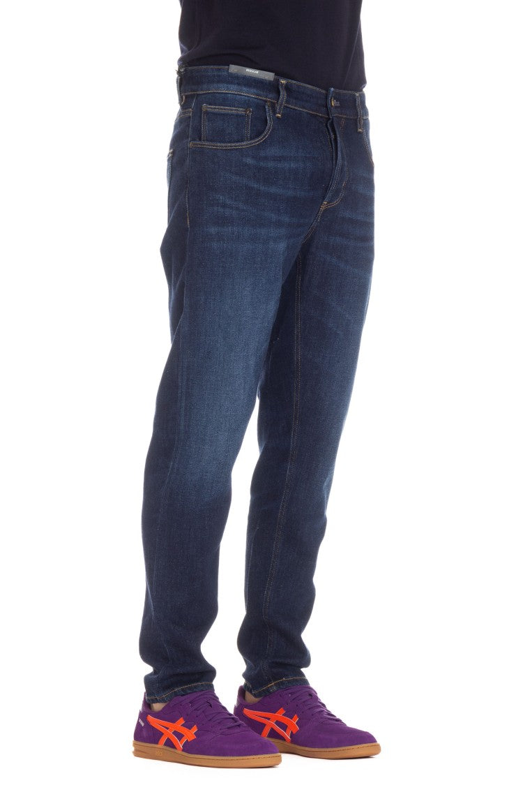 Pt Denim Dark Wash Regular Fit Jeans