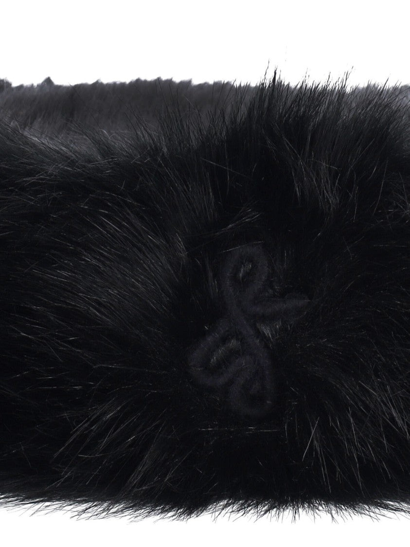 Ruslan Baginskiy "Pillbox" Fur Hat Black