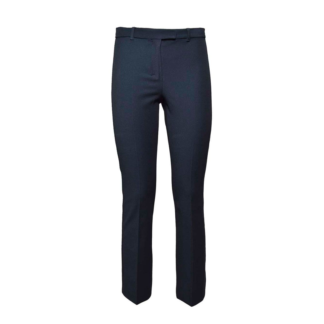 Max Mara Cropped Slim-Fit Twill Pants With Mid-Rise Waist