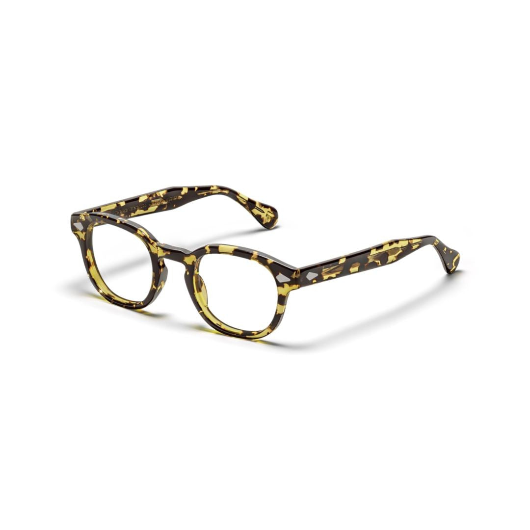 Moscot Or-Lem-O Lemtosh Tortoiseshell Round Frame Eyeglasses With Keyhole Bridge