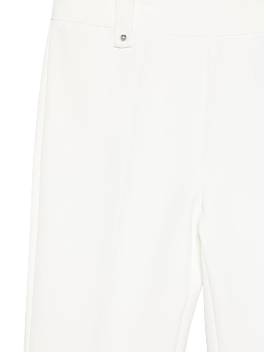 Liu Jo Flared White Trousers With Fitted Waist