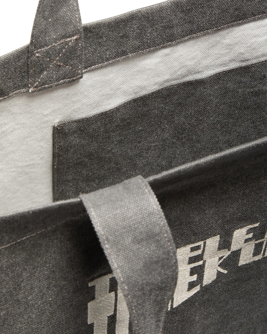 Drkshdw By Rick Owens Cotton Canvas Tote Bag With Pearl-Toned Graphic