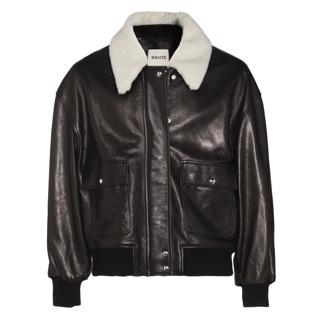 Khaite Black Leather Jacket