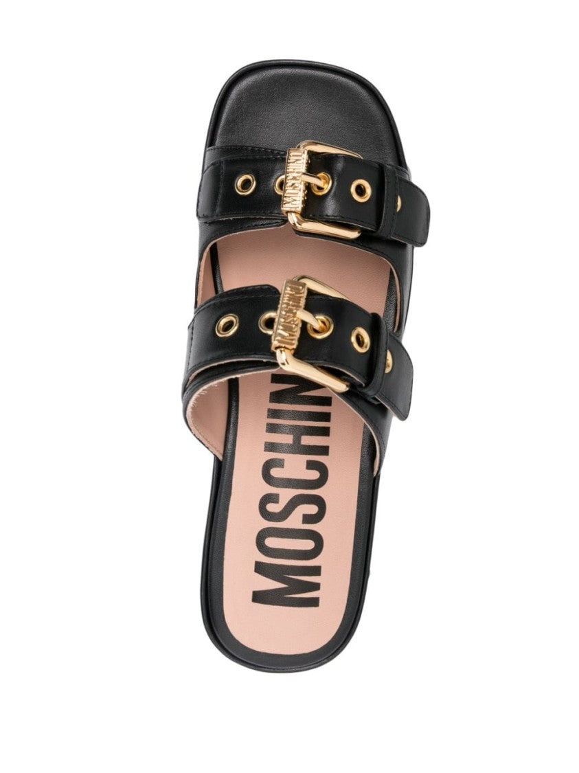 Moschino Square Open Toe Platform Sandals