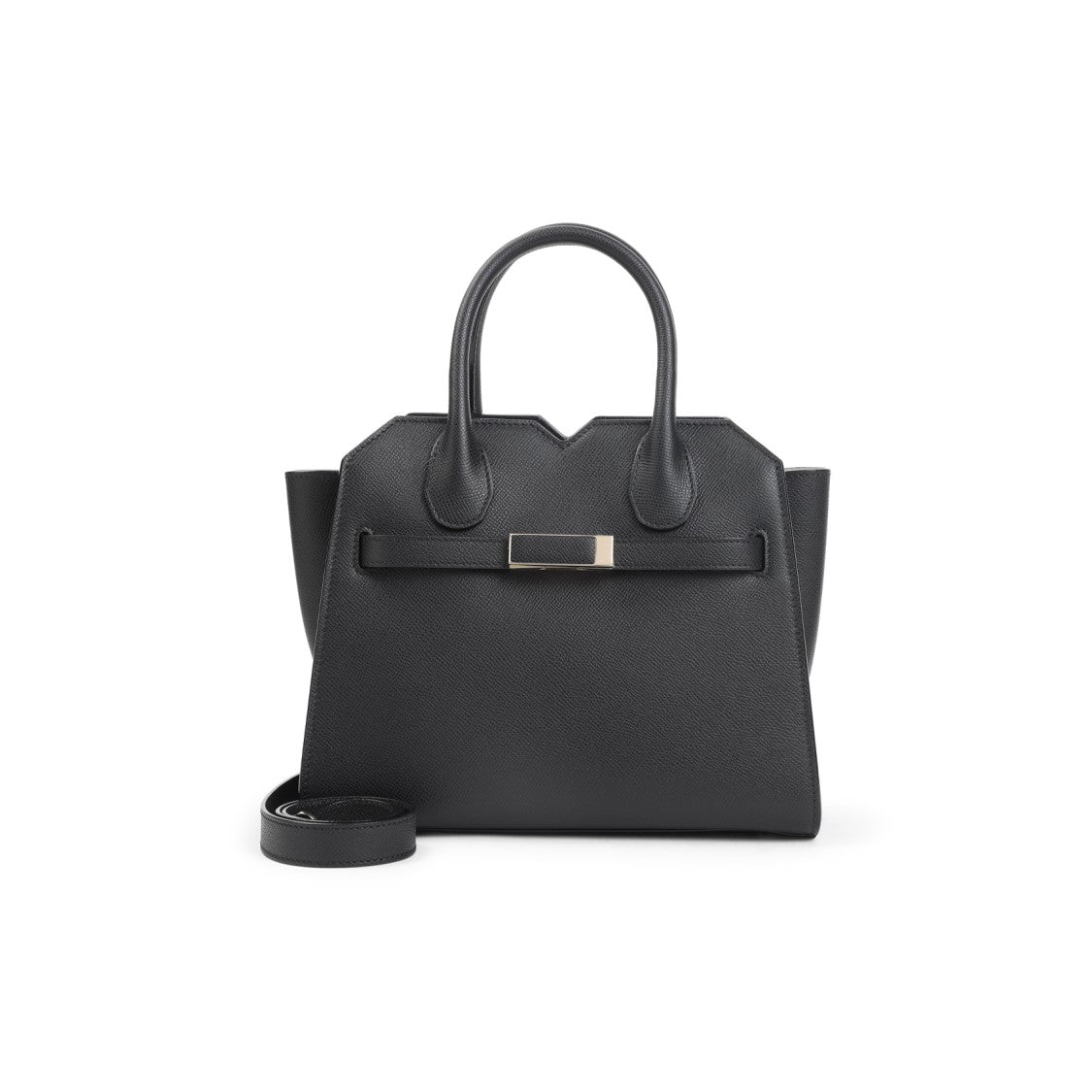 Valextra Black Calf Leather Milano Mini Handbag