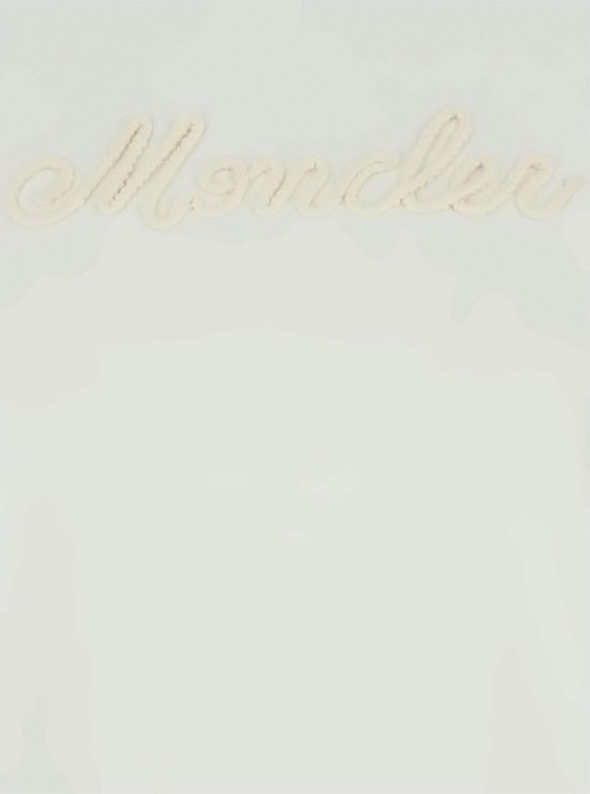 Moncler Short-Sleeved Minimalist T-Shirt With Embroidered Detail