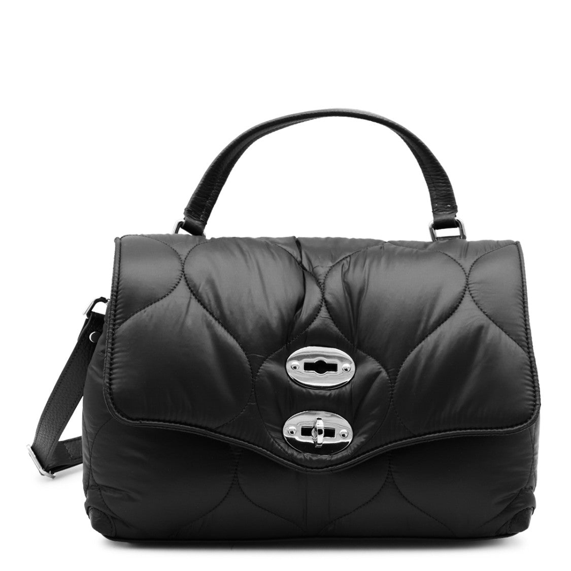 Zanellato Quilted Structured Handbag With Polished Silver Accents