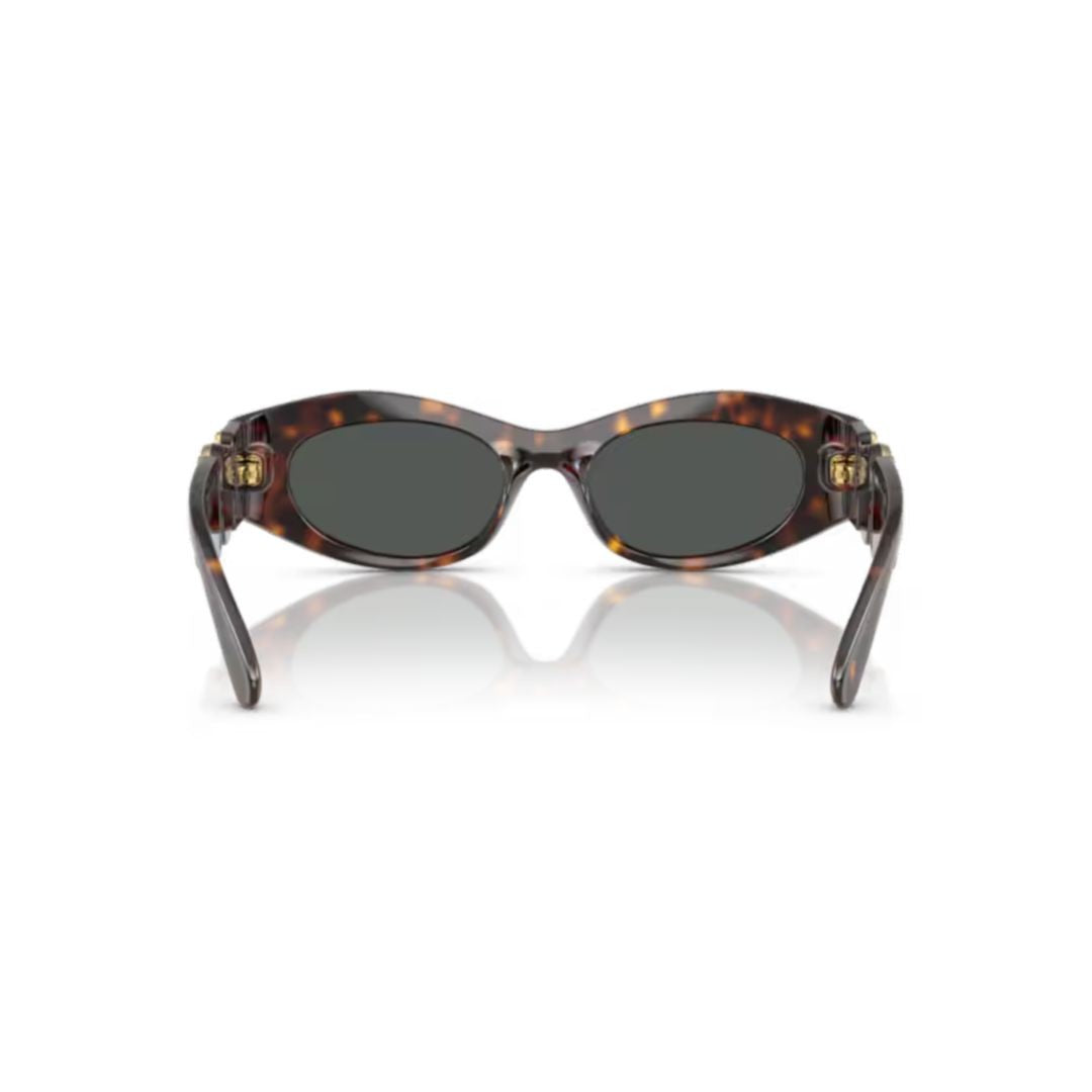 Versace 0Ve4480u Tortoiseshell-Patterned Oval Sunglasses