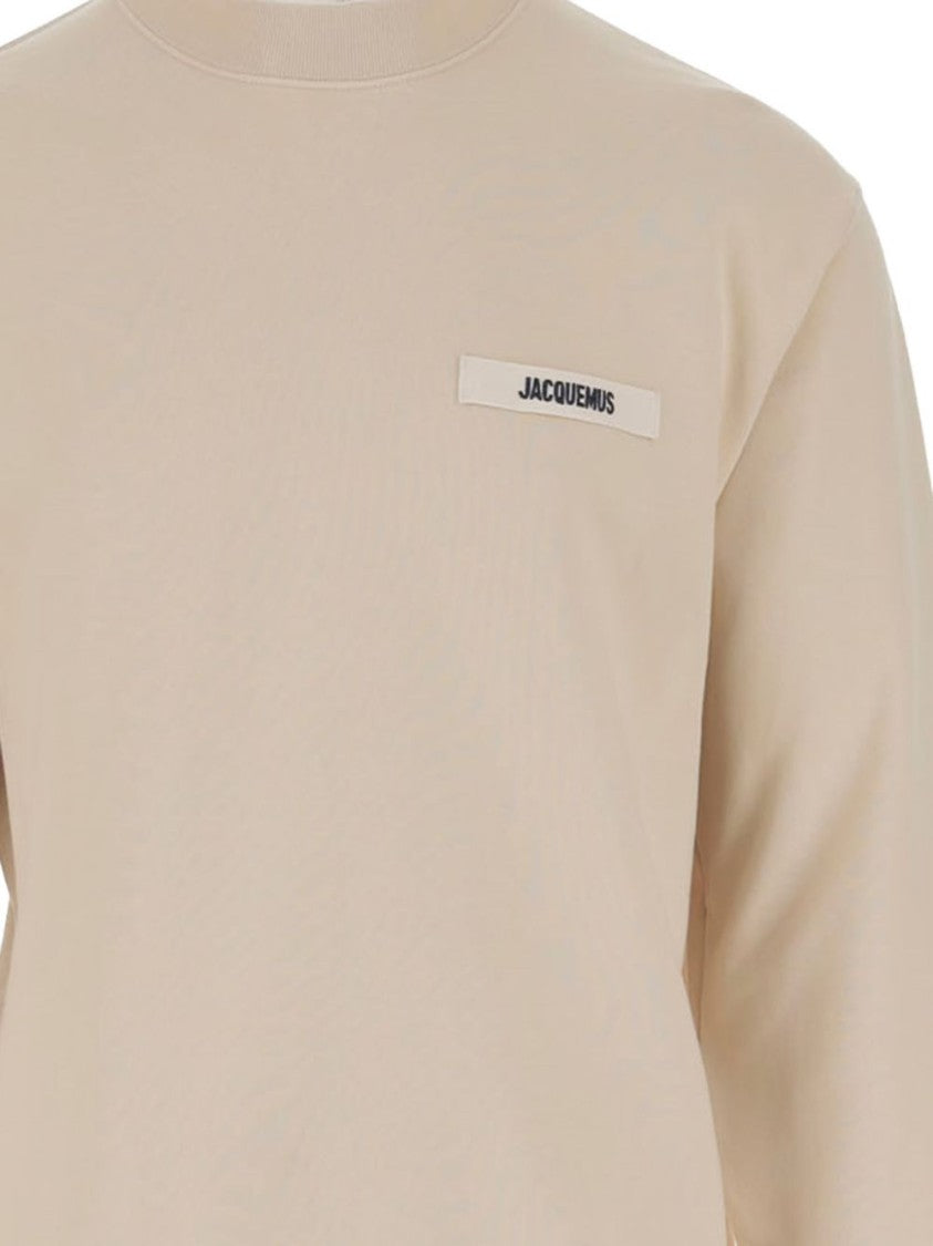 Jacquemus Beige Silk And Nylon Knit Sweater