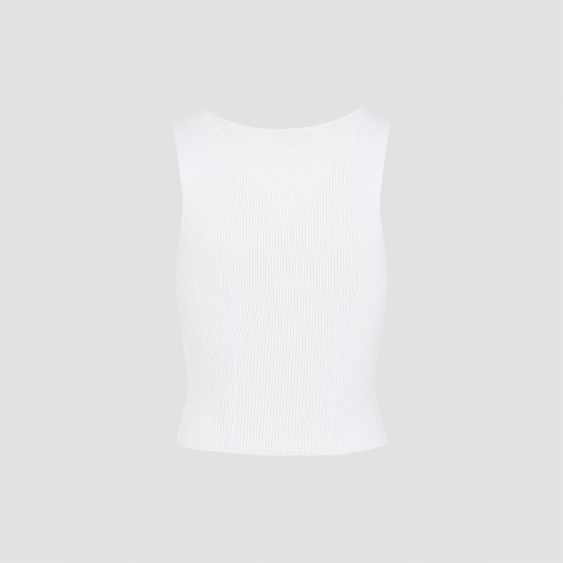 Alaïa Ribbed Knit Sleeveless Top Crafted