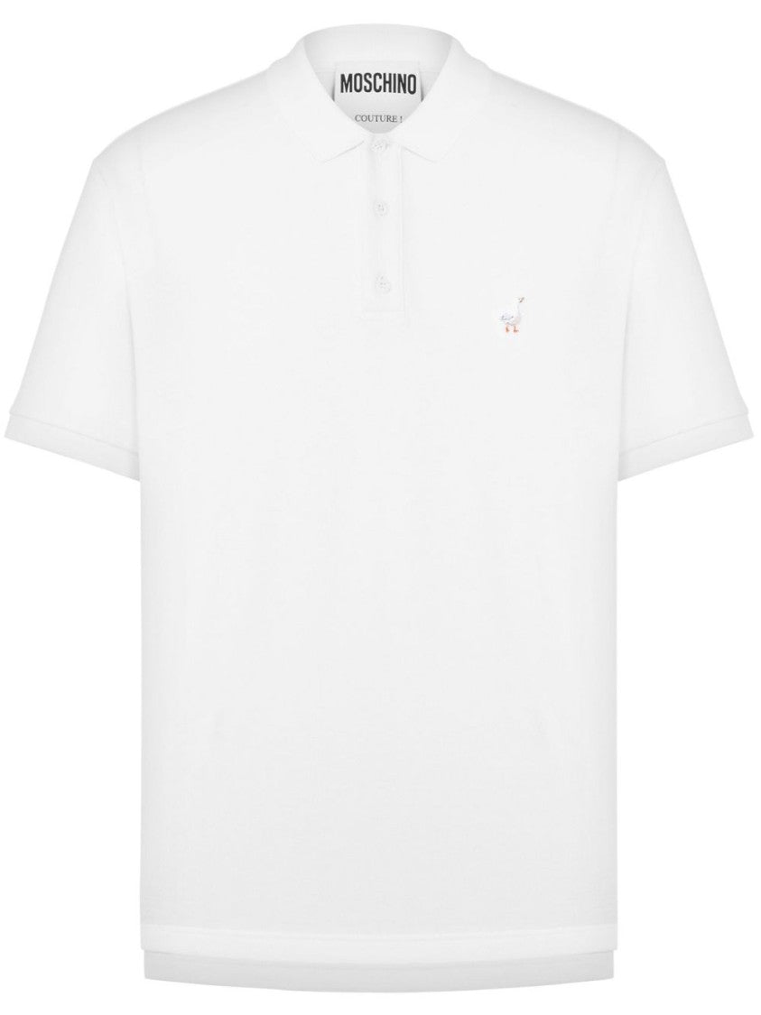 Moschino White Cotton Polo Shirt