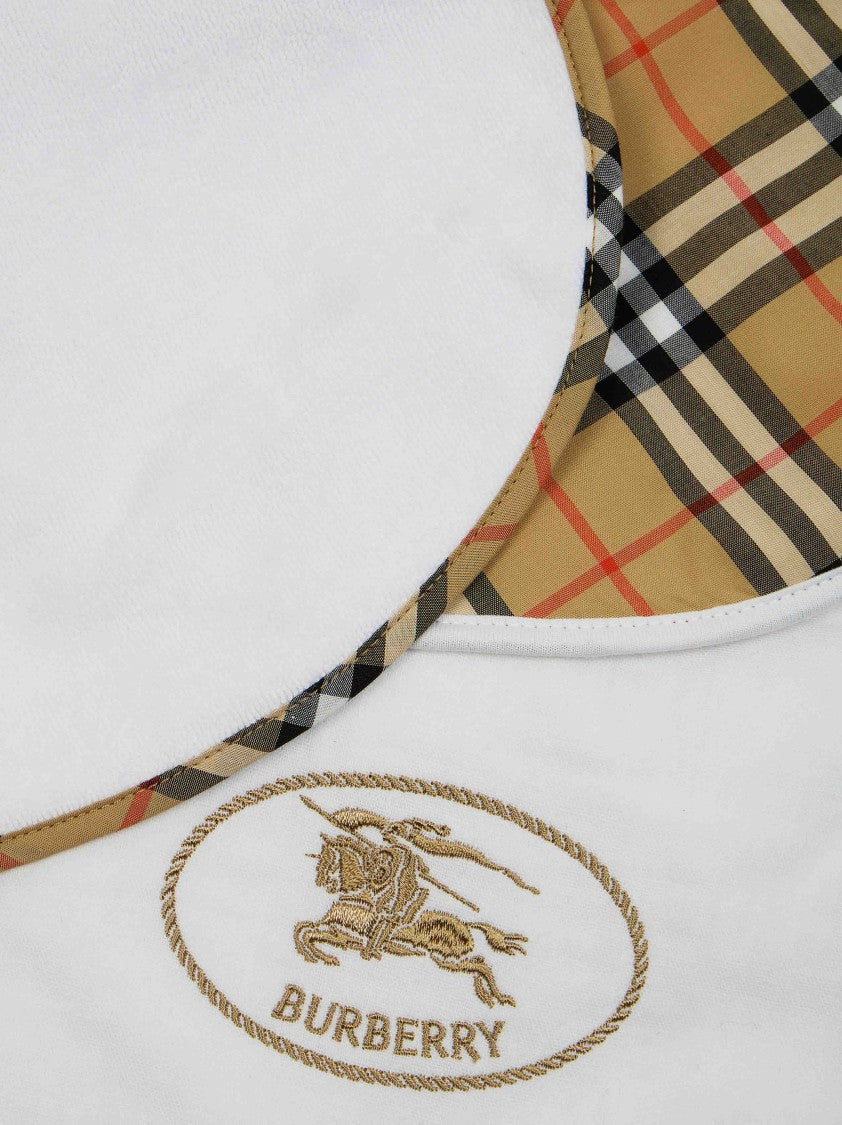 Burberry Classic Check Pattern Bib Set With Embroidered Logos