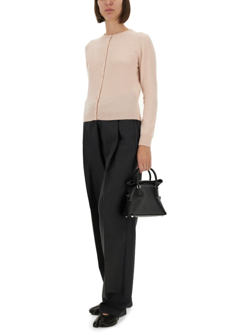 Maison Margiela Fitted Knitted Cardigan With Round Neckline