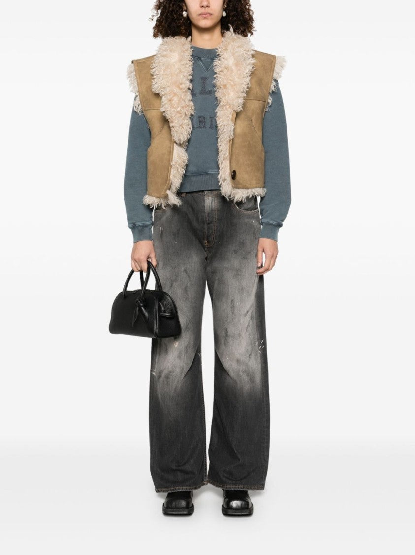 Isabel Marant Étoile Plush Shearling-Lined Cropped Vest