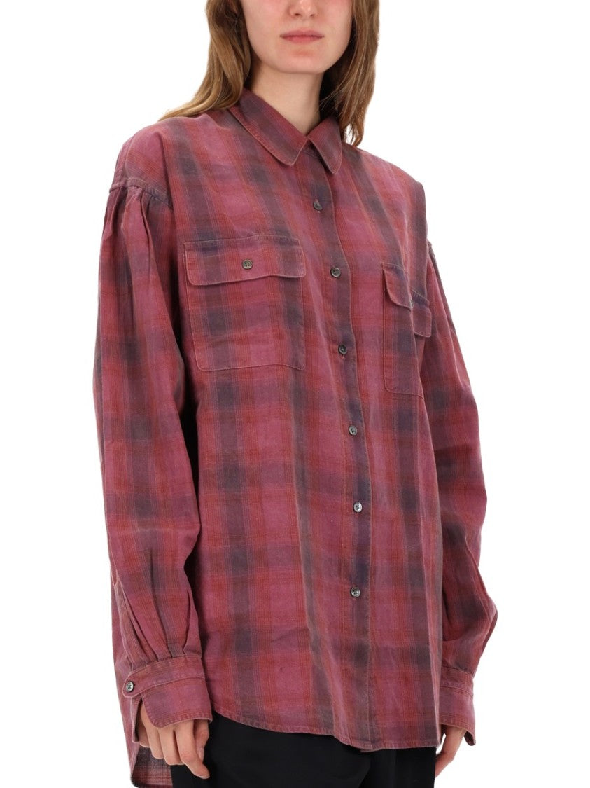 Our Legacy Relaxed Fit Plaid Shirt With Classic Collar And Button-Down Front