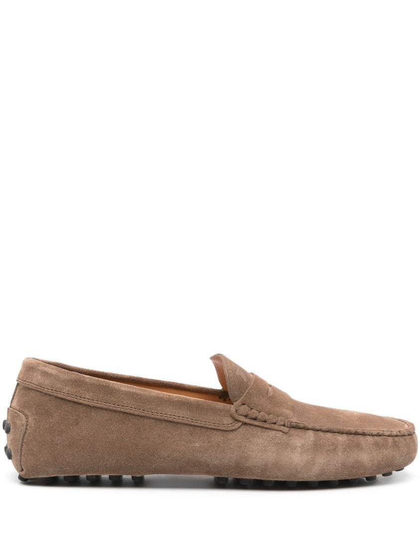 Tod's Brown Calzature Classic Soft Suede Loafers