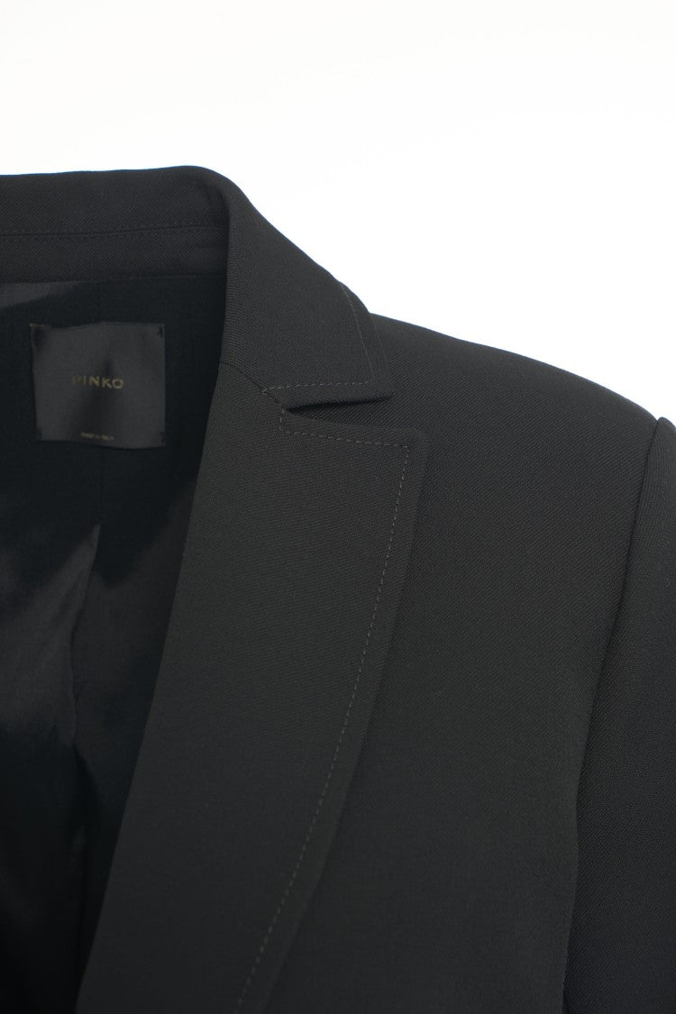 Pinko Black Blazer With Tailored Fit And Structured Lapels