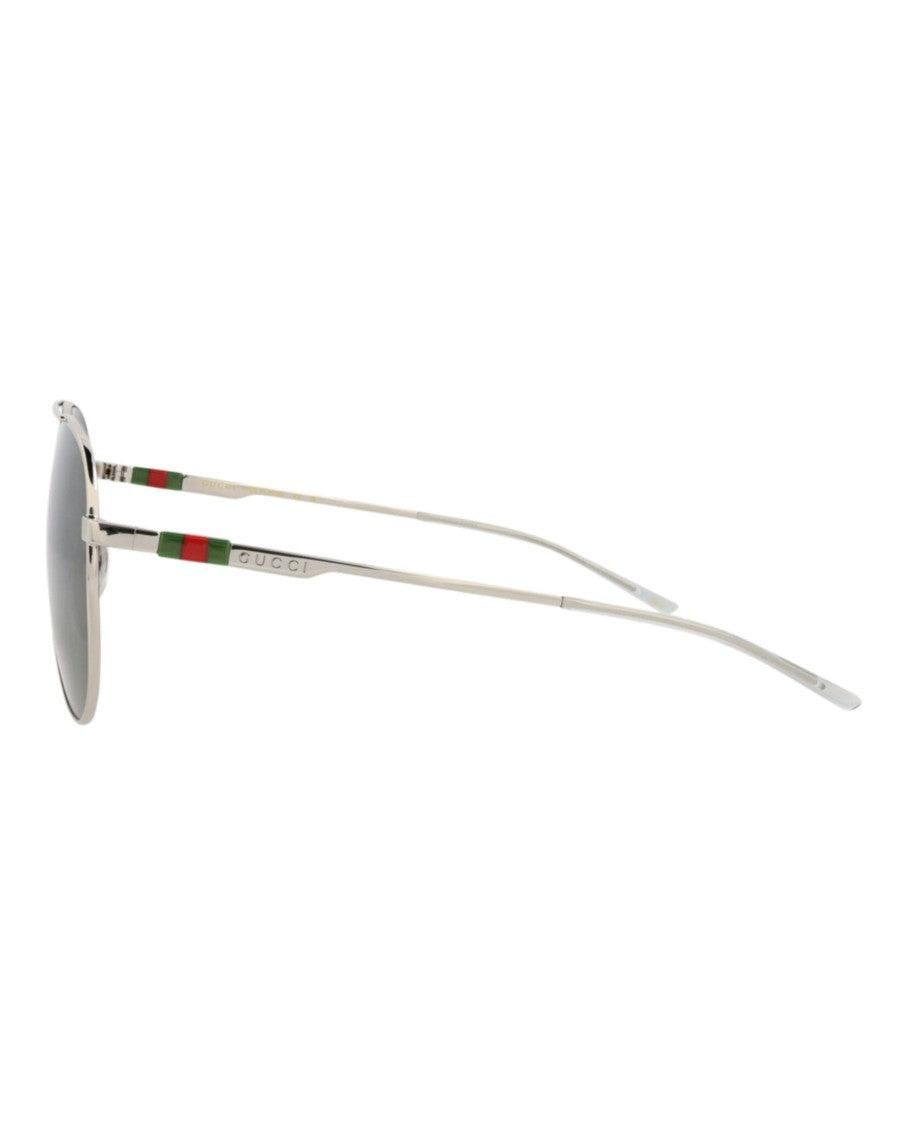 Gucci Aviator-Frame Metal Sunglasses