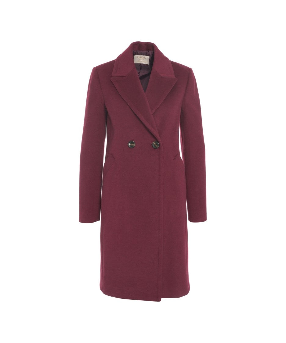 Kaos Double-Breasted Structured Coat With Wide Lapels