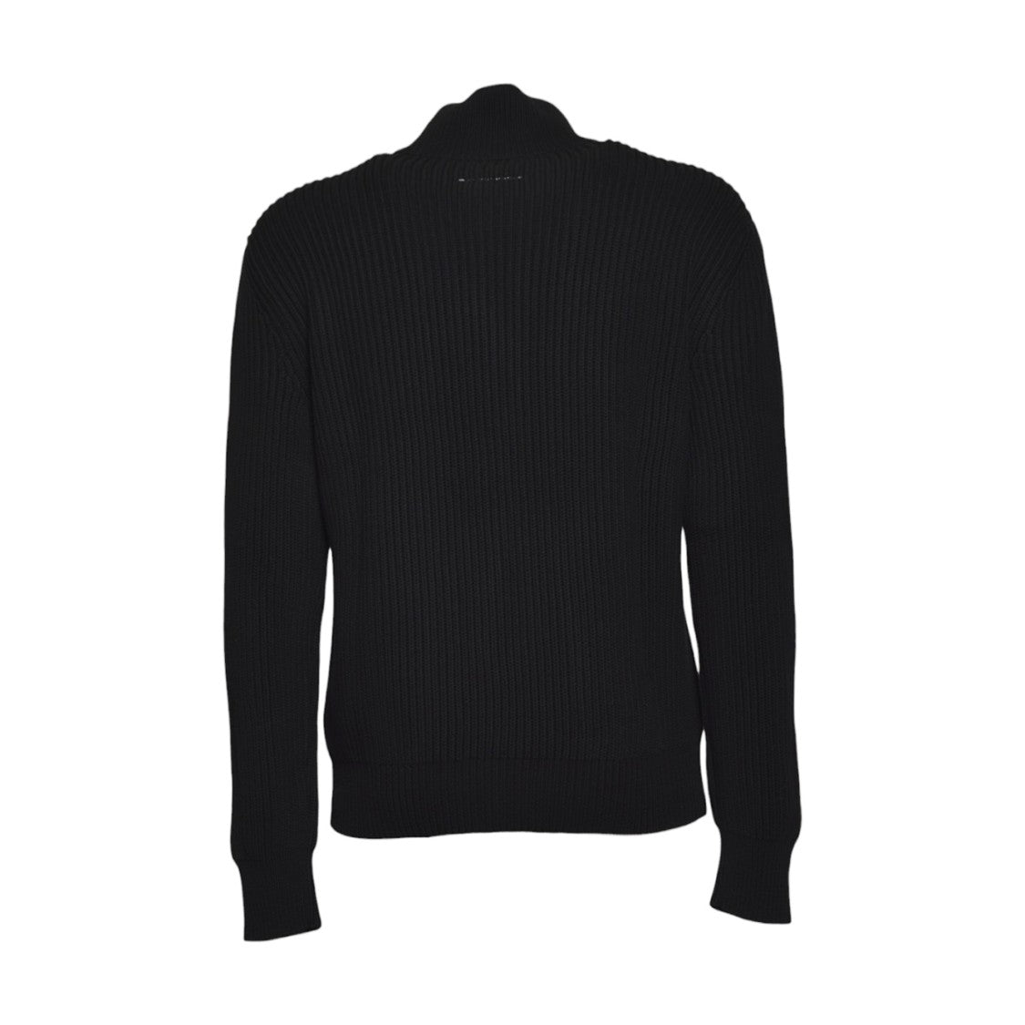 Mm6 By Maison Margiela Ribbed Knit Zip-Up Sweater With High Collar
