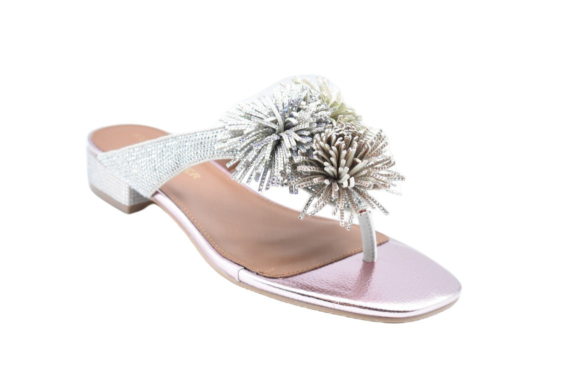 Kurt Geiger Metallic Low Shoes With Floral Embellishments