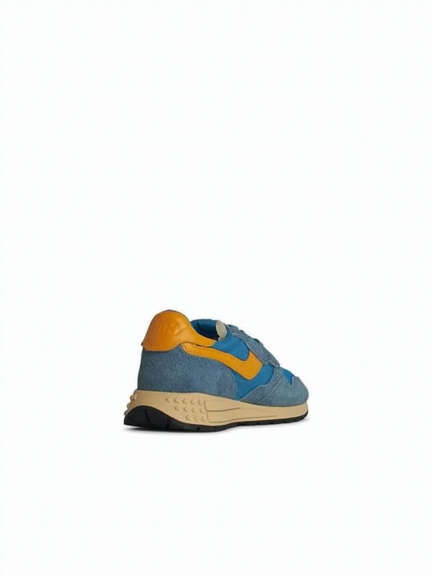 Autry Layered Blue And Orange Low-Top Sneakers