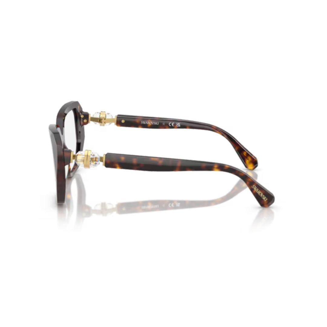 Swarovski 0Sk2035 Oversized Square Tortoiseshell Eyeglasses