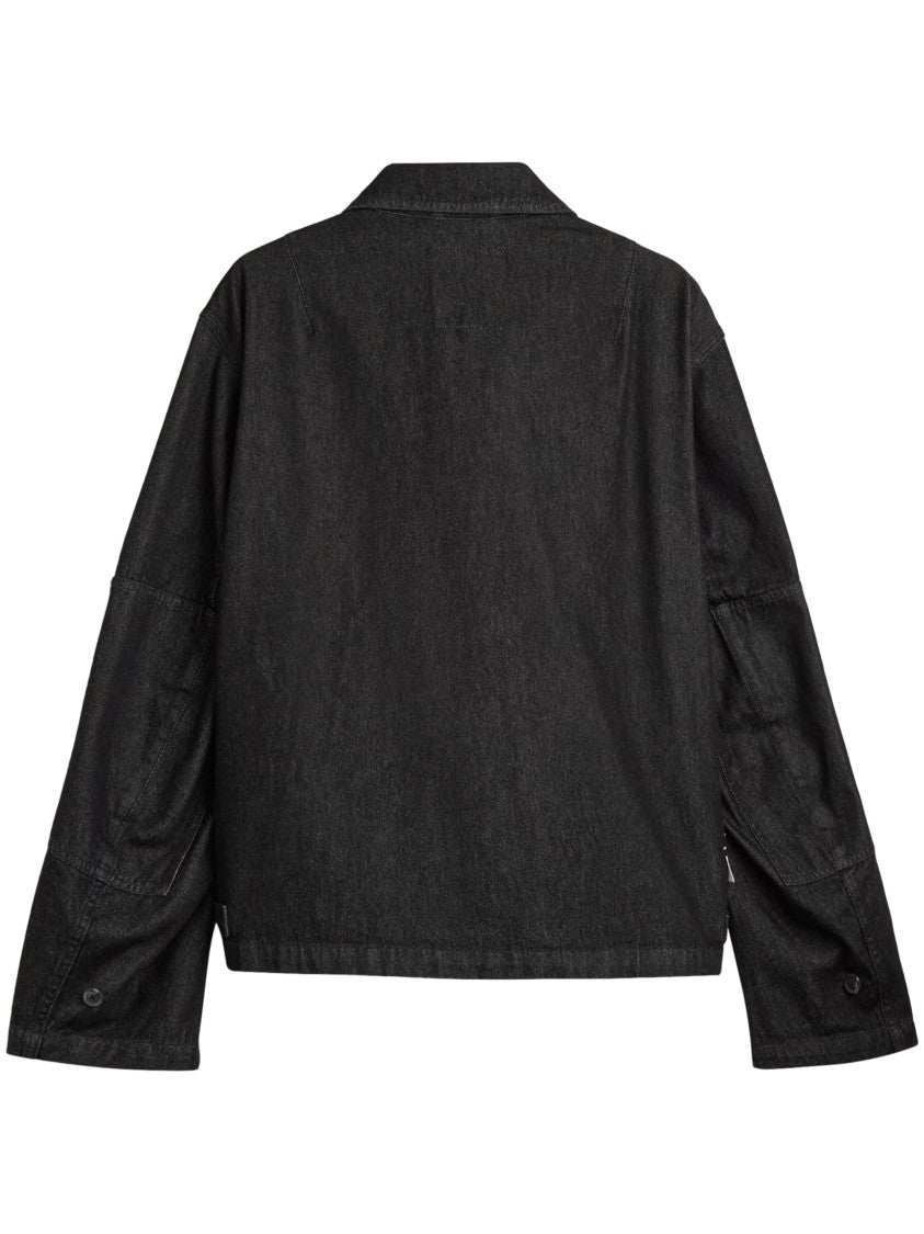 Y-3 M Denim Boxy Cropped Zip Denim Jacket