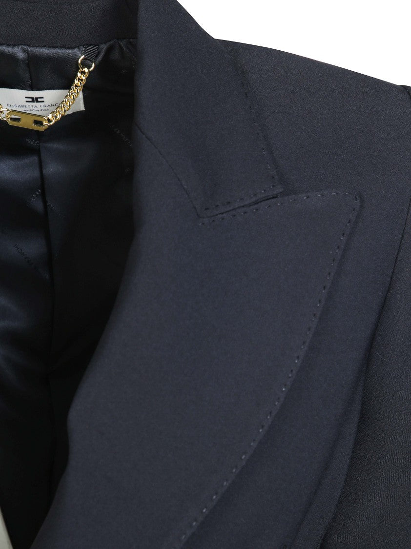 Elisabetta Franchi Chain Detail Double-Breasted Tailored Blazer