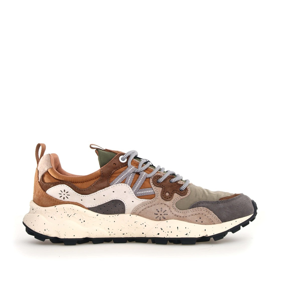 Flower Mountain Yamano 3 Sneakers - Sage Green/Camel/Grey Taupe/Brown