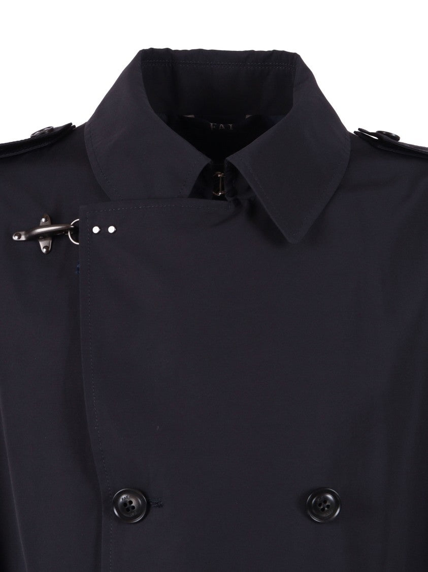 Fay Trench Regular Fit Double Breasted Trench Coat