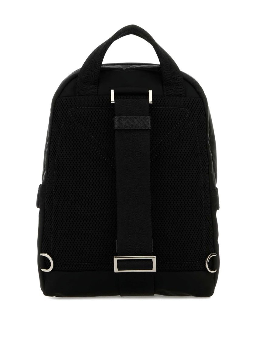 Prada Structured Black Backpack With Minimalist Design