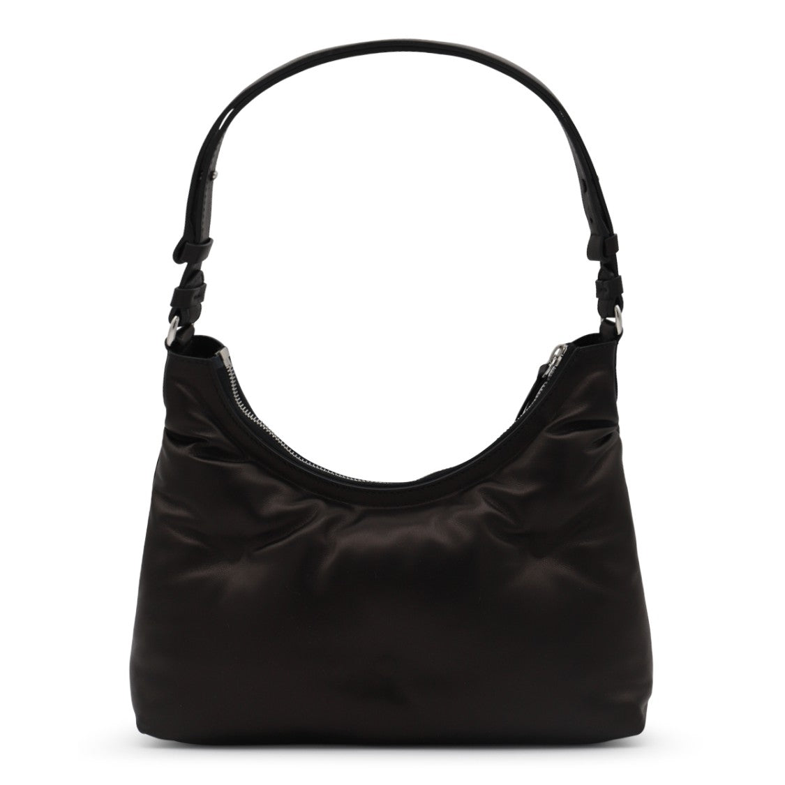 Maison Margiela Black Leather Glam Slam Hobo Bag