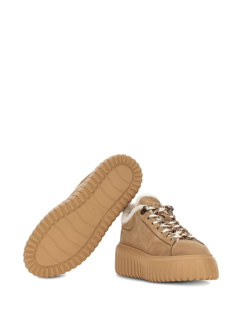 Hogan Sole Hogan Sneakers In Beige Leather