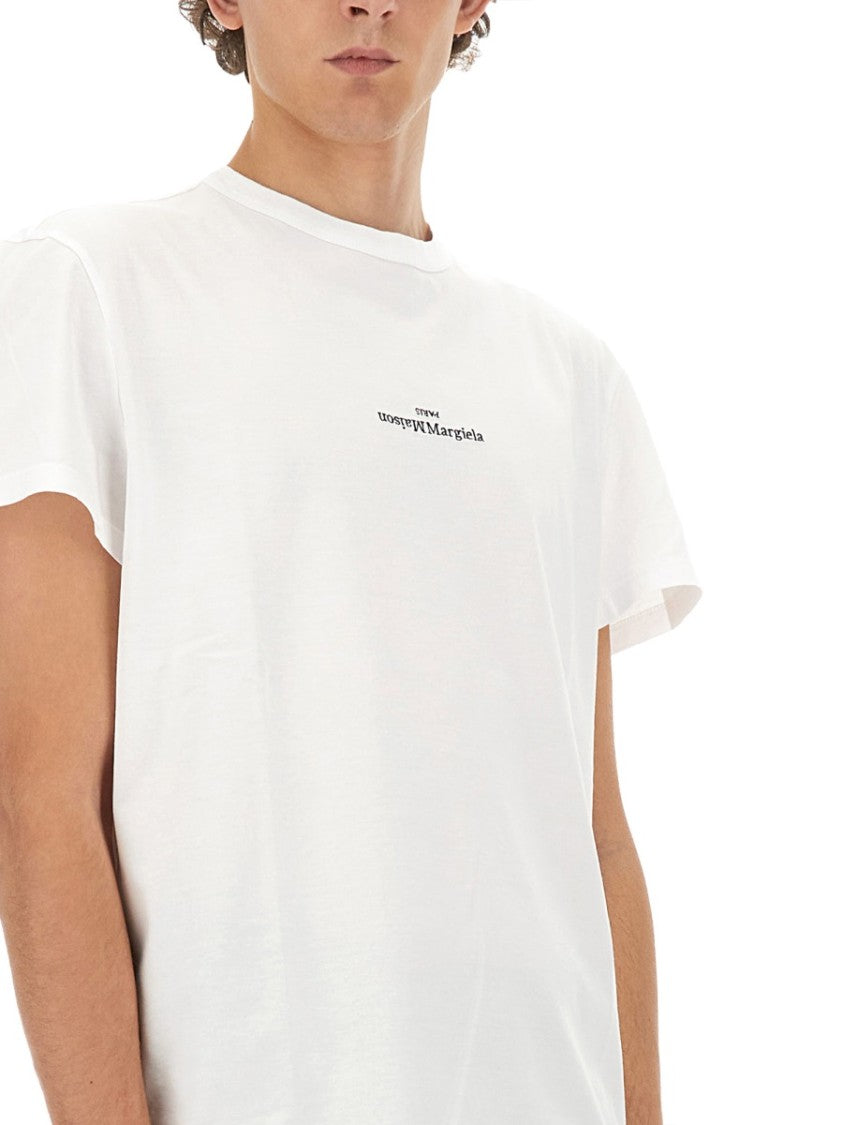 Maison Margiela Minimalistic Distorted Logo White T-Shirt