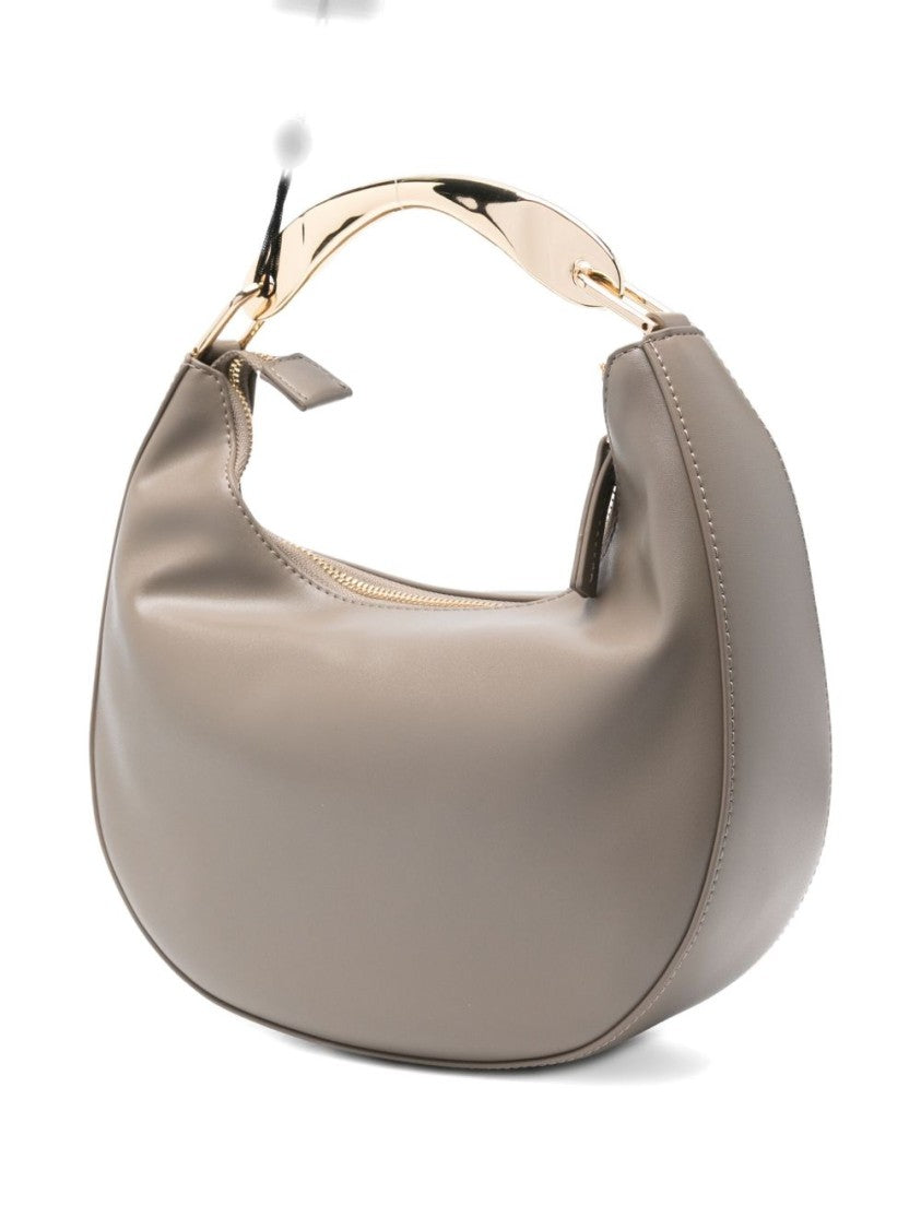 Twin-Set Structured Dove Grey Handbag With Minimalist Design