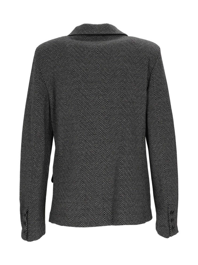 Emporio Armani Herringbone Tailored Blazer