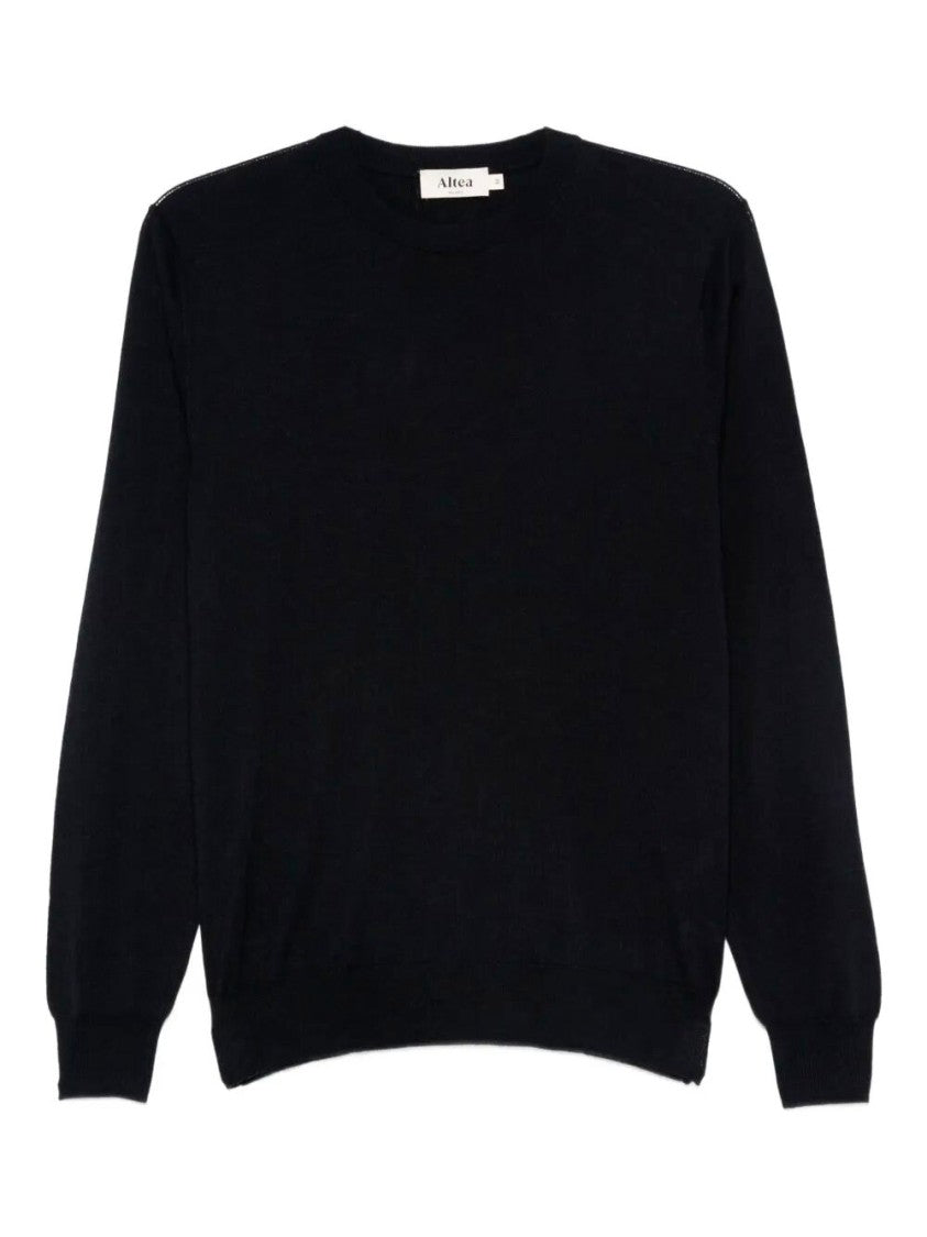 Altea Classic Black Long Sleeve Crew-Neck Sweater