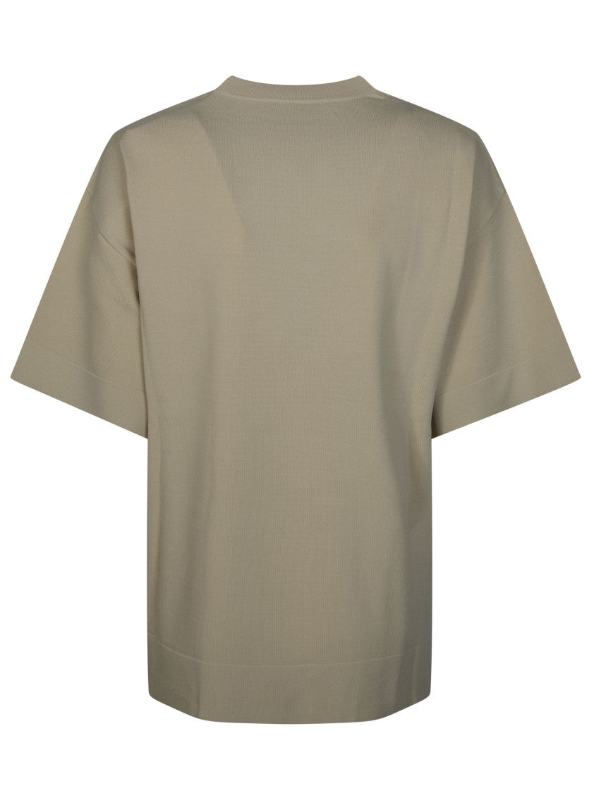 Alpha Studio Smooth Viscose Blend Side Slits T-Shirt