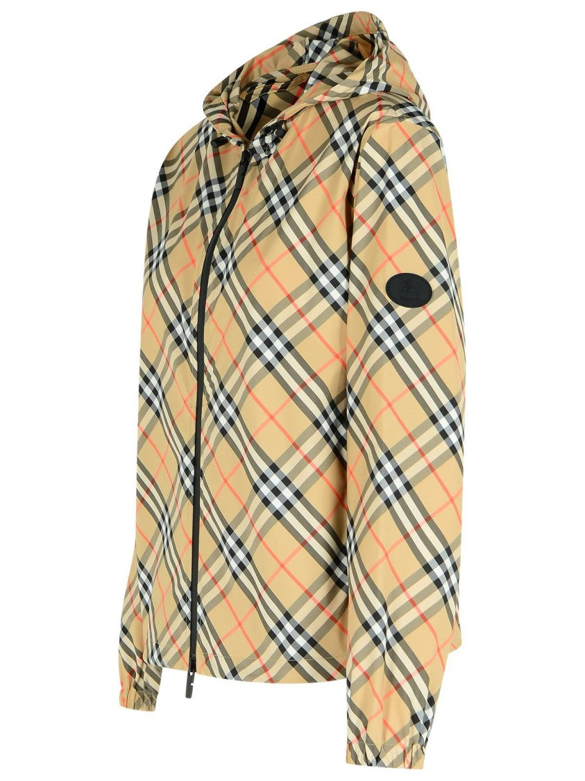 Burberry 'Salcombe' Hooded Jacket In Polyester Sabbia
