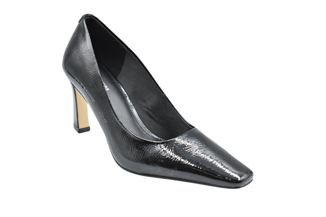 Michael Kors Black Pointed Toe Pumps With Metallic Detail