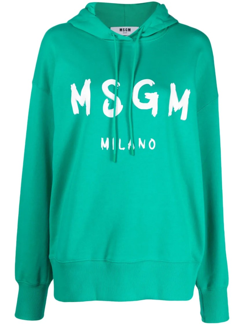 Msgm Relaxed-Fit Graphic Print Hoodie