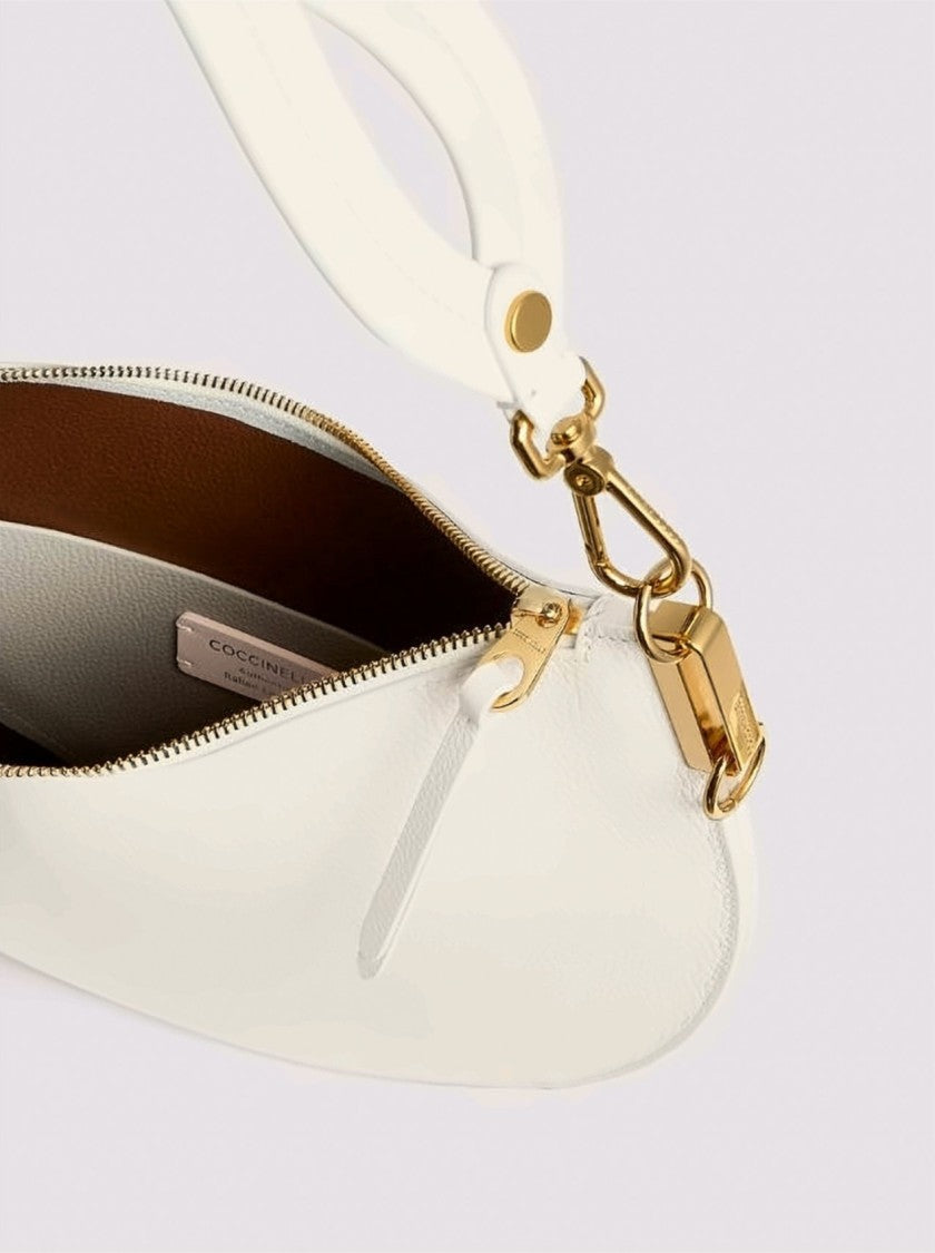 Coccinelle Leather Rounded Shape Removable Handle Bag