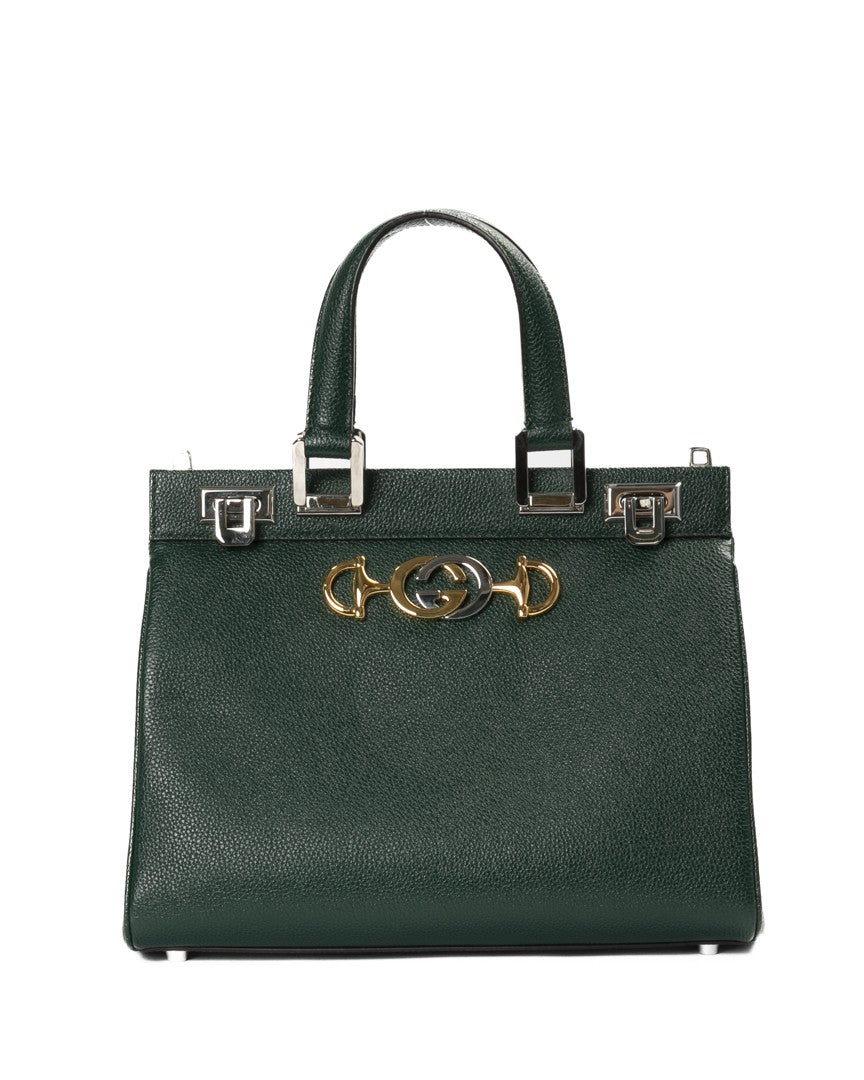 Gucci Medium Hammered Leather Handbag With Bicolor Hardware