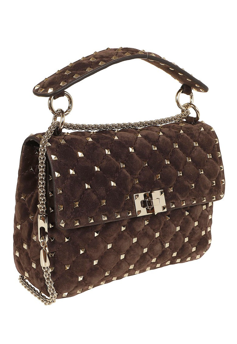 Valentino Garavani Rockstud Spike Medium Suede Shoulder Bag