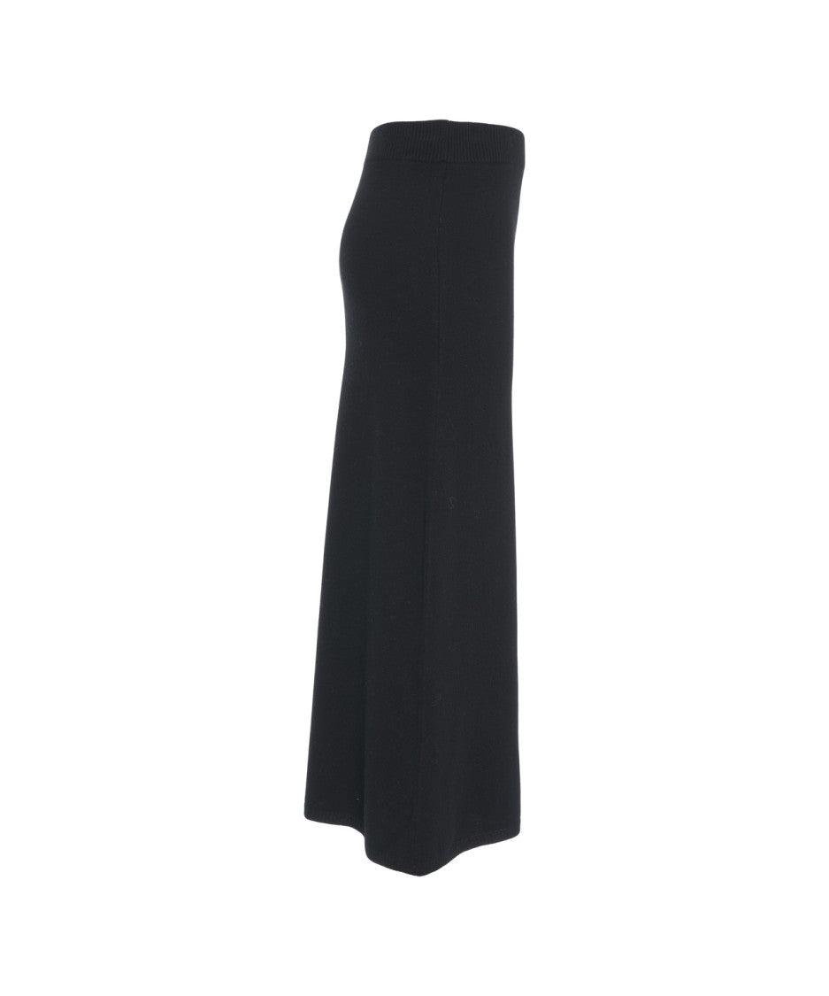 Peuterey Midi-Length Knitted Wool Skirt With Fitted Waistband