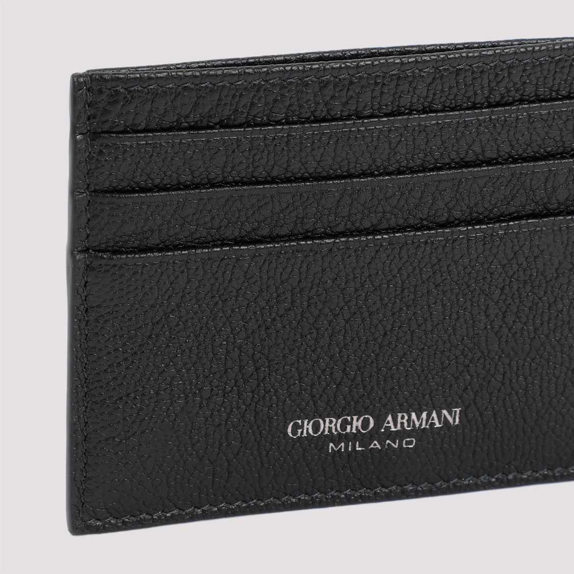 Giorgio Armani Calf Leather Credit Card Holder