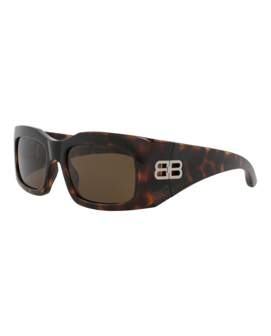 Balenciaga Square-Frame Tortoiseshell Bio Injection Sunglasses